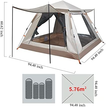 Izolowany namiot z oknami czteroosobowy